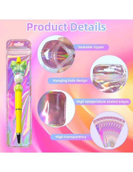 50 Bolsas Holográficas Mylar DASTTUIS 5.3x21.8 cm Rosa Claro 50 Bolsas Holográficas Mylar DASTTUIS 5.3x21.8 cm Rosa Claro