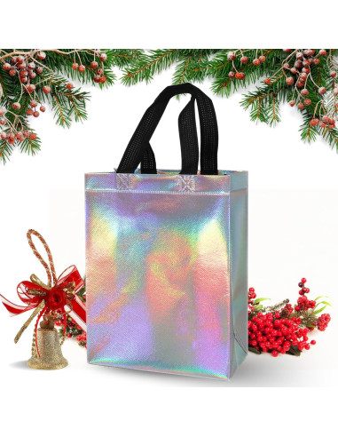 Bolsas de Regalo Reutilizables Iridiscentes Viatanst 12 Pcs 20.3x10.2x25.4 cm