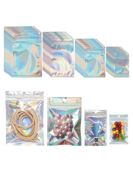 200 Bolsas Holográficas Reutilizables BOSOIRSOU 4 Tamaños 200 Bolsas Holográficas Reutilizables BOSOIRSOU 4 Tamaños