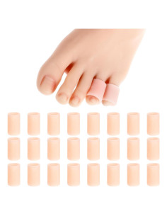 24 Protectores de Gel para Dedos del Pie WY LIGHTING, Color Piel
