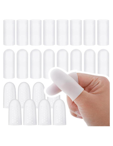 Fundas de Dedo de Silicona ADULLPONY 24 PCS - Protección para Artritis y Eccema