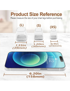 BAIPOK 36 Protectores de Suelo para Patas de Sillas Cuadradas 2