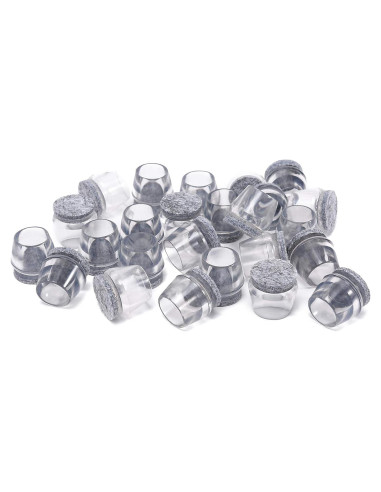 Protectores de Suelo para Patas de Sillas FURNIGEAR - 20 Unidades Silicona y Fieltro