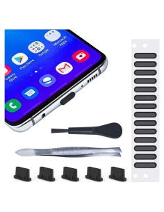 Set 5 Tapones Anti Polvo USB C + Pegatinas Altavoz - imComor