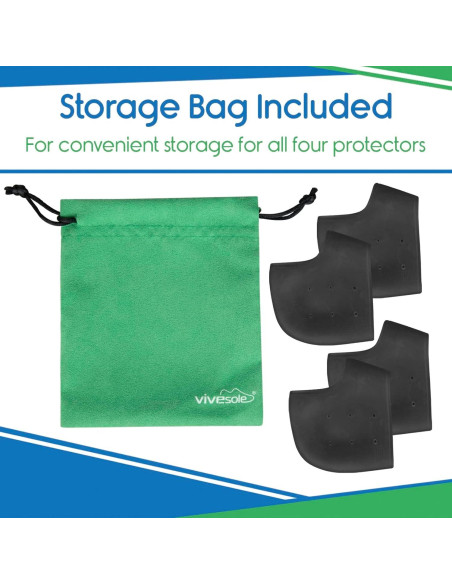 Protectores de Talón de Silicona ViveSole - 2 Pares - Alivio para Ampollas y Fascitis Plantar Protectores de Talón de Silicona ViveSole - 2 Pares - Alivio para Ampollas y Fascitis Plantar