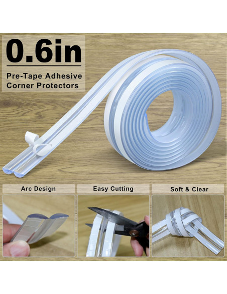 Protector de Esquinas SHIISEWE 2.99m Silicona Transparente Protector de Esquinas SHIISEWE 2.99m Silicona Transparente