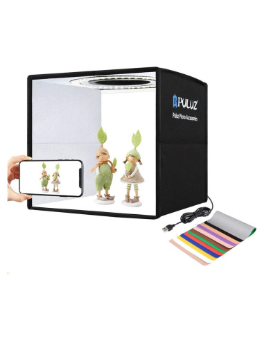 Caja de Luz de Estudio Fotográfico PULUZ 25cm con 12 Fondos