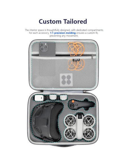 Funda de Transporte Gaekol para Drone DJI Neo y Accesorios Funda de Transporte Gaekol para Drone DJI Neo y Accesorios
