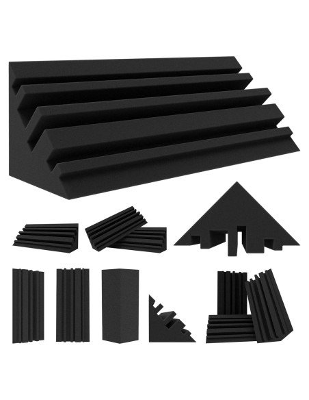 Trampas de Graves TroyStudio 12 Pcs 10x10x30 cm Espuma Acústica Trampas de Graves TroyStudio 12 Pcs 10x10x30 cm Espuma Acústica