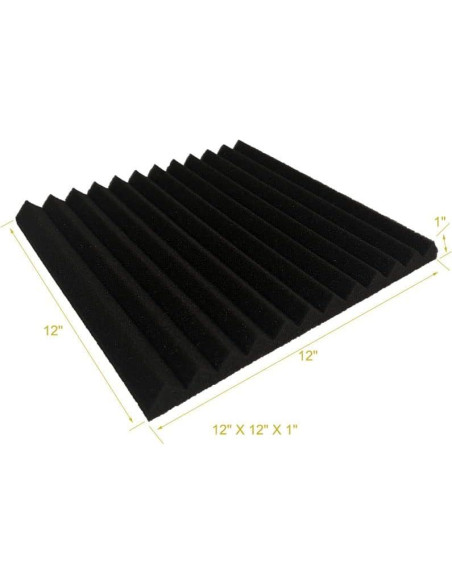 52 Paneles Acústicos Espuma Aislante Sonido 30x30cm Negro/Burdeos 52 Paneles Acústicos Espuma Aislante Sonido 30x30cm Negro/Burdeos