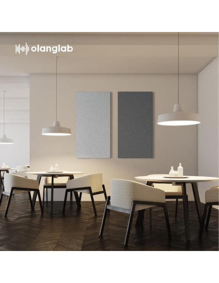 Paneles Acústicos Absorbentes Olanglab 2 Paquete 24x48" Gris Claro Paneles Acústicos Absorbentes Olanglab 2 Paquete 24x48" Gris Claro