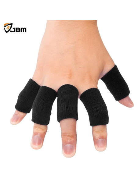 Mangas para Dedos JBM 5Pack Compresión Unisex Negro Mangas para Dedos JBM 5Pack Compresión Unisex Negro