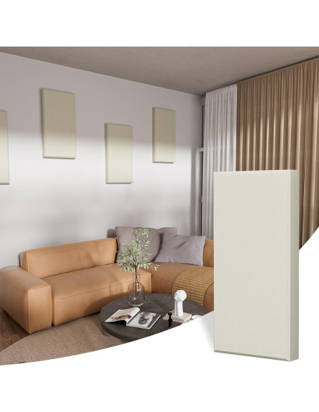 Paneles Acústicos GINCHAIN 4 PCS Beige 60x30cm Aislantes Sonido Paneles Acústicos GINCHAIN 4 PCS Beige 60x30cm Aislantes Sonido