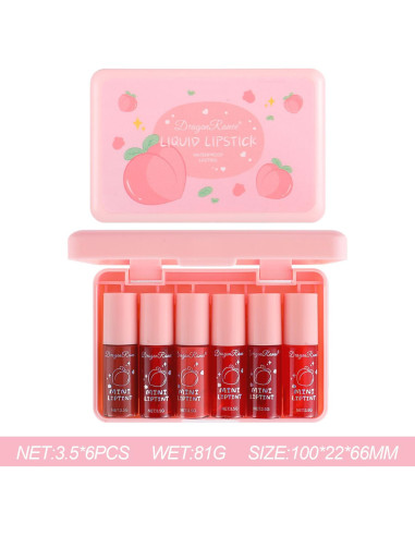 Set de Tinte de Labios Eakroo 6 Colores Multiusos Hidratante