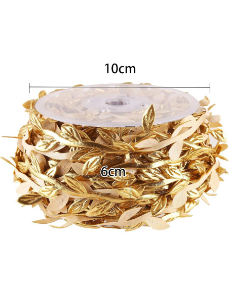 Cinta de Hoja de Oro Artificial DECORA 36 Yards 32.92m Cinta de Hoja de Oro Artificial DECORA 36 Yards 32.92m