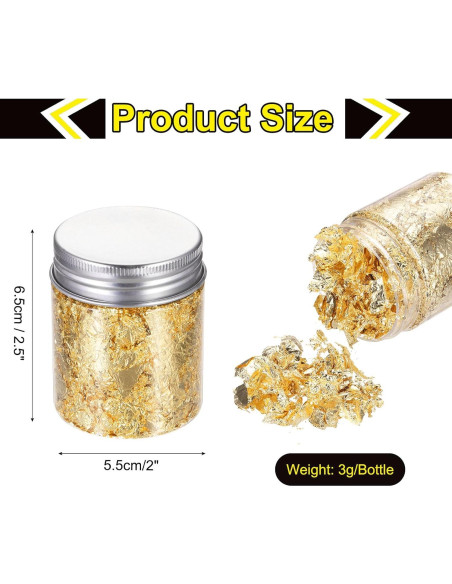 Copos de Hoja de Oro 3g MECCANIXITY para Manualidades Copos de Hoja de Oro 3g MECCANIXITY para Manualidades