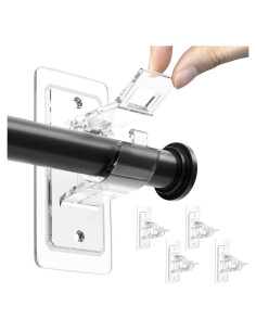 Soportes para Varillas de Cortina ANDGOO 4 Paquete Autoadhesivos