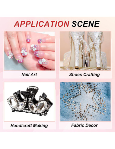 Etiquetas de Gemas Acrílicas PATIKIL 660 Pcs Oro Claro 4 Tamaños