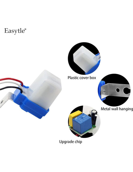 Interruptores de Luz Fotocélula Easytle H-1 Paquete de 2 Interruptores de Luz Fotocélula Easytle H-1 Paquete de 2
