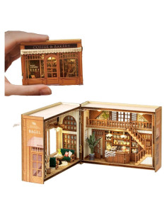 Mini Casa de Muñecas de Madera 3D Montidey con LED