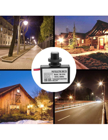 Interruptor Fotoeléctrico Lelukee para Luz Exterior 120V AC