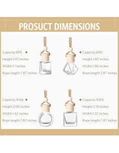 100 Pcs Difusores de Aceite BBTO para Auto con Tapa de Madera 2