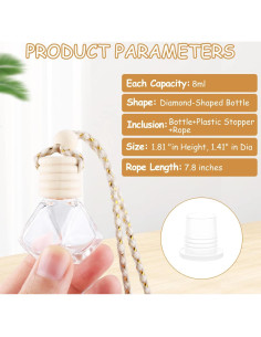 50 Frascos de Vidrio 8ml Difusor de Aroma DMuuuDM 2