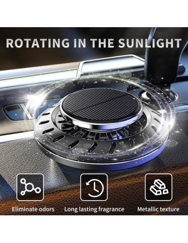 Ambientador de Auto Kwak's QTT276 Solar Rotativo Negro 500ml