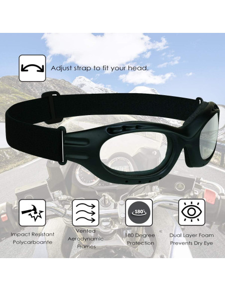 Gafas de seguridad Bikershades para motociclistas - Lentes polarizadas Gafas de seguridad Bikershades para motociclistas - Lentes polarizadas