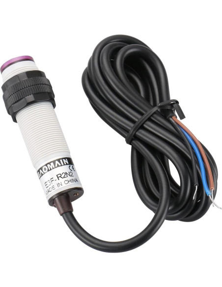 Sensor Fotoeléctrico Baomain E3F-R2N2 NPN NC 2m 10-30V Sensor Fotoeléctrico Baomain E3F-R2N2 NPN NC 2m 10-30V