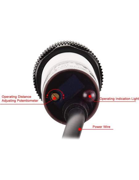 Interruptor de Proximidad Fotoeléctrico Heschen E3F-DS200C3 10-200cm Interruptor de Proximidad Fotoeléctrico Heschen E3F-DS200C3 10-200cm