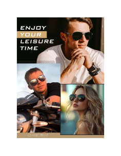 Gafas de Sol GQUEEN Polarizadas UV400 Estilo Militar 2