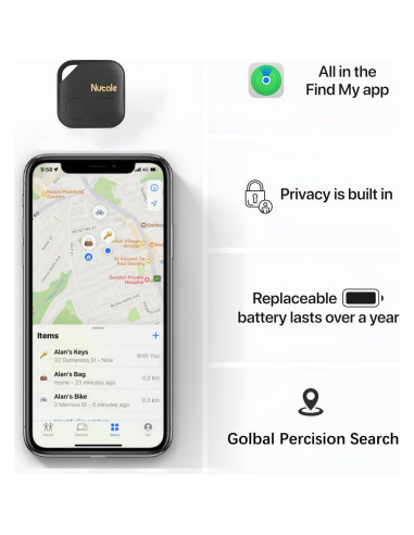Localizador de Llaves Nutale AirPro Bluetooth iOS Negro