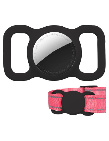 Funda Protectora para Air Tag de Collar de Perro Poivy Negra