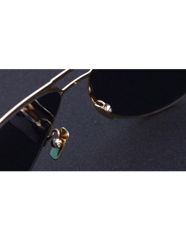 Gafas de Sol Aviador Espejo Azul Marco Metal Importadas