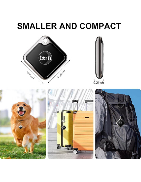 Etiqueta de rastreo GPS SMART CC para Apple Find My - Negro Etiqueta de rastreo GPS SMART CC para Apple Find My - Negro