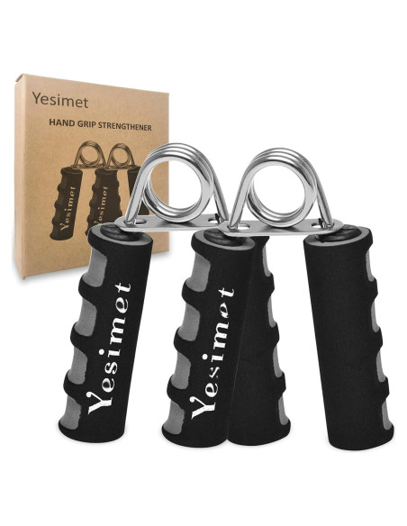 Juego de 2 Agarradores de Mano YESIMET - Ejercitador de Fuerza 20-25LB Juego de 2 Agarradores de Mano YESIMET - Ejercitador de Fuerza 20-25LB