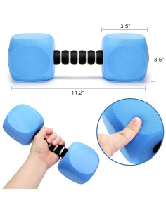 Mancuernas de Agua Outamateur 2Pack EVA 26.9x8.9cm Azul 2