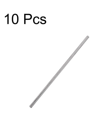 Varilla Redonda Sólida Acero Inoxidable 304 Uxcell 3mm x 100mm - 10pcs