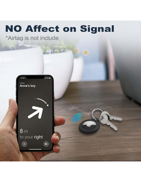 Paquete de 4 Fundas Protectores para AirTag YOKRWO Impermeables Paquete de 4 Fundas Protectores para AirTag YOKRWO Impermeables