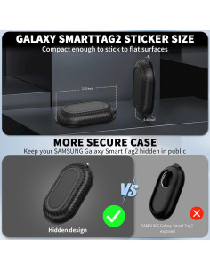 Funda Adhesiva TUDIOW para Samsung Galaxy SmartTag2 - 2 Unidades 2