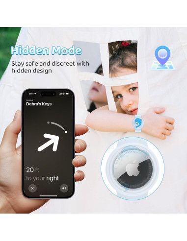 Pulsera Airtag Impermeable Motande para Niños - 2 Piezas