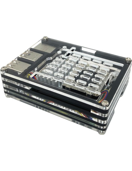 Caja Acrílica 9 Capas WEIYIXING para Raspberry Pi 5 Caja Acrílica 9 Capas WEIYIXING para Raspberry Pi 5