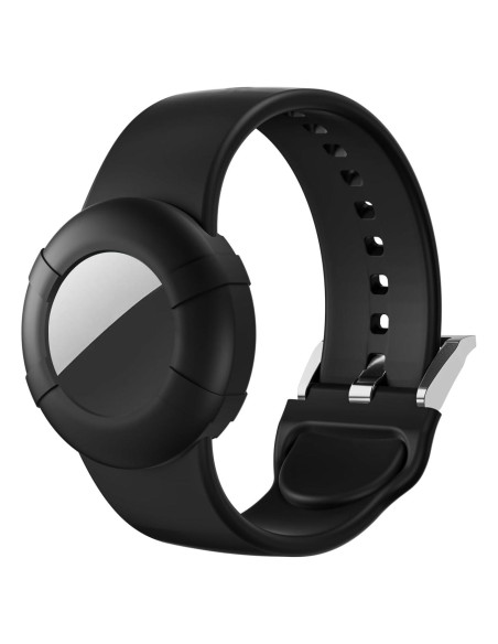Pulsera de Silicona Suave NewJourney para AirTag - Negro Pulsera de Silicona Suave NewJourney para AirTag - Negro