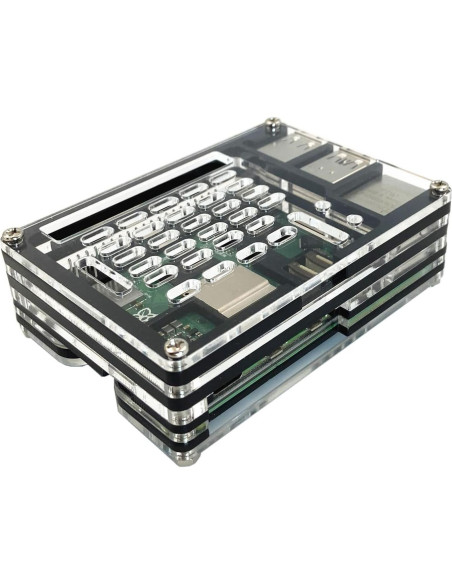 Caja Acrílica 9 Capas WEIYIXING para Raspberry Pi 5 Caja Acrílica 9 Capas WEIYIXING para Raspberry Pi 5