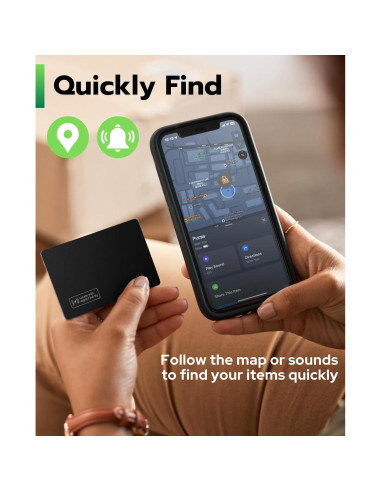 Tarjeta Rastreadora eirix para Cartera - GPS Inteligente Gris