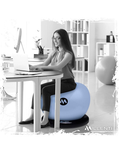 Silla de Pelota de Ejercicio Millenti 65cm con Accesorios