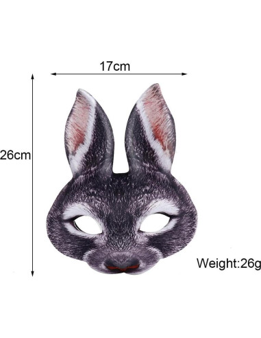 Máscara de Conejo de Halloween Hosfairy - Talla Única