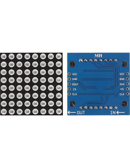 5 Módulos Pantalla LED Matriz 8x8 MAX7219 Azuocn 5V DIY 5 Módulos Pantalla LED Matriz 8x8 MAX7219 Azuocn 5V DIY