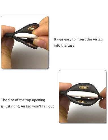 Soporte de Cuero para AirTag ThingsBag - Paquete de 2 Fundas